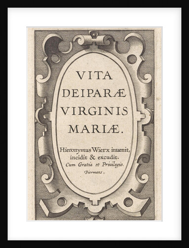 Cartouche with title by Hieronymus Wierix