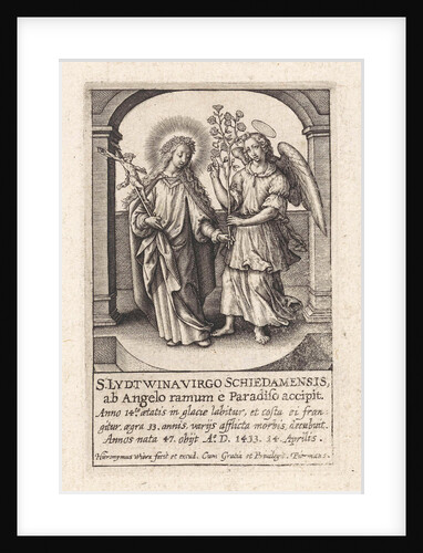 H. Lidwina of Schiedam by Hieronymus Wierix