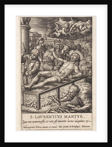 St. Lawrence laying on a lattice by Antonie Wierix III