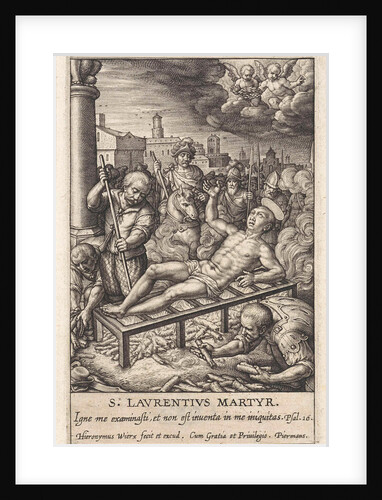 Martyrdom of St. Lawrence by Hieronymus Wierix