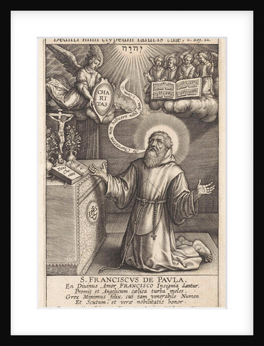 Angel Appears to St. Francis of Paola by Hieronymus Wierix