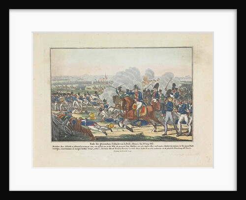 Von Blücher leads the Prussian troops at the Battle of Waterloo by Friedrich Campe