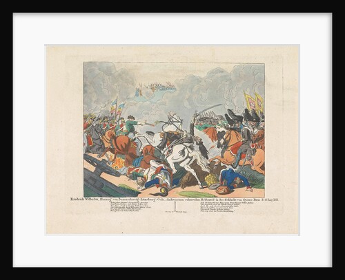The fall of Frederick William, Duke of Brunswick, 1815 by Friedrich Campe