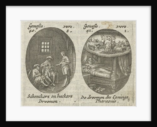 Joseph explains dreams of cupbearer and baker, The dream of Pharaoh by Hans Janssen