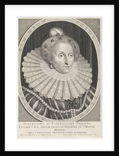 Portrait of Elizabeth I Tudor, Queen of England by Hendrick Hondius I