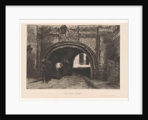 Vehicle with horse under an old port by Mouton & Co.