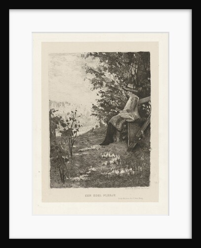 Reading boy on a bench by Mouton & Co.