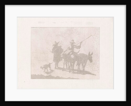 Two mule drivers with a dog by Diederik Jan Singendonck