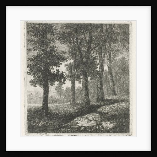 View of a forest by Hermanus Jan Hendrik van Rijkelijkhuysen