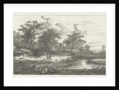 Two hunters in a fen by Hermanus Jan Hendrik van Rijkelijkhuysen
