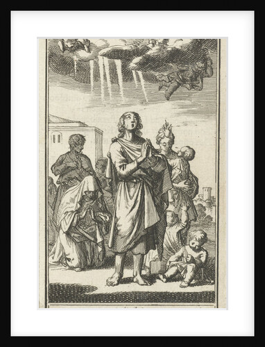 Figures in prayer by Barent Bos