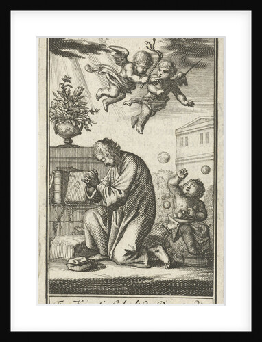 Kneeling man in prayer by Barent Bos