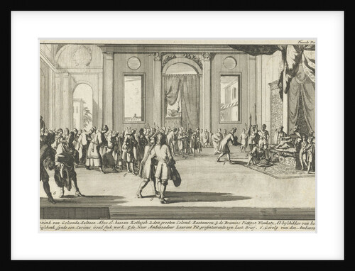 Laurens Pit visit Sultan Abul Hasan Qutb Shah of Golkonda to give him a commission by Jan Claesz ten Hoorn