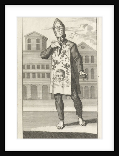 Convicted person in sackcloth, with miter by Henricus Wetstein