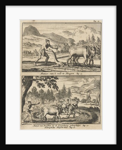 Ploughing farmer, Threshing farmers by Willem Broedelet