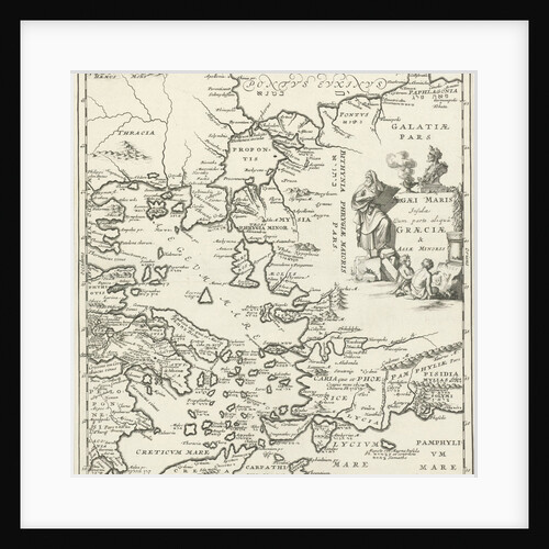 Aegean Card with parts of Greece and Asia Minor by Jordaan Luchtmans