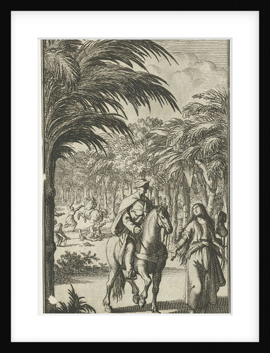 Road from Agra to Delhi approached by a female member of a gang of robbers India by Charles Angot