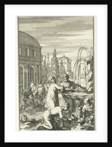 Healing fountain in Constantinople, Istanbul, Turkey, where the sick are buried and watered into the soil by Charles Angot