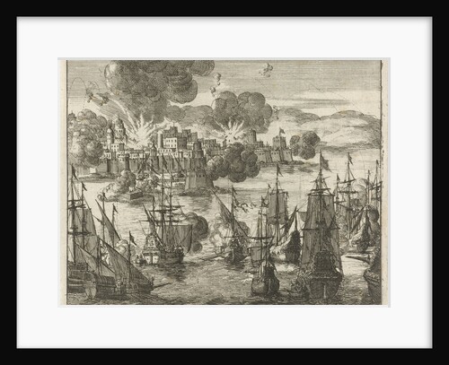 Algiers bombed by the French in 1682 by Jurriaen van Poolsum