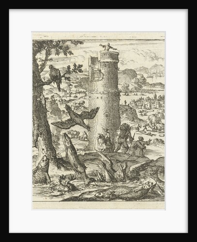 Fish gasping for air on dry land by Pieter Arentsz II