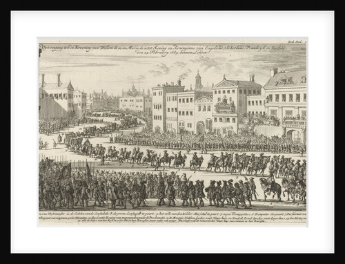 Exclamation of the coronation of the Prince and Princess of Orange, 1689 by Jan Luyken