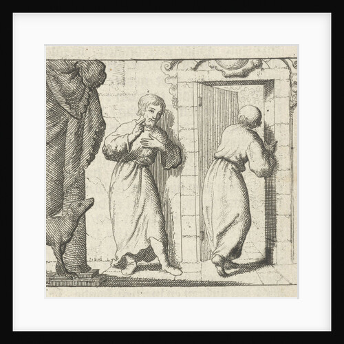 Two men at the open door of a room by Pieter Arentsz & Cornelis van der Sys II