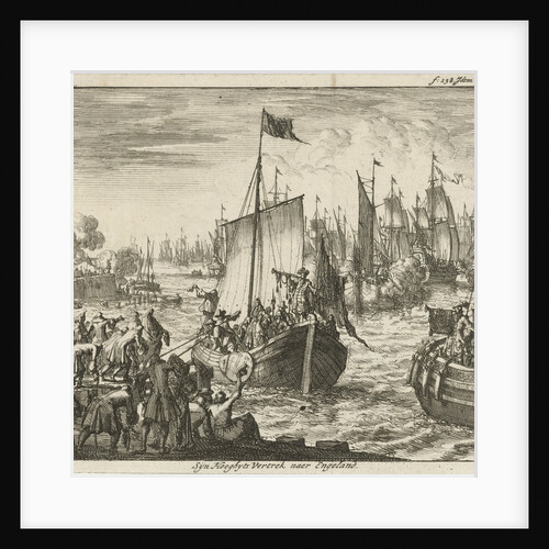 William III leaves with the fleet to England by Jan Luyken
