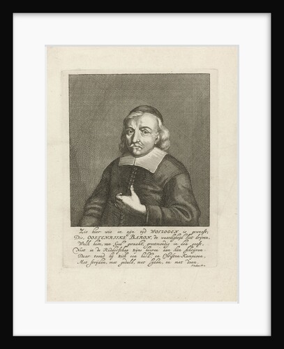 Portrait of Ludovicus Wolzogen, professor and theologian by Joachim Oudaan