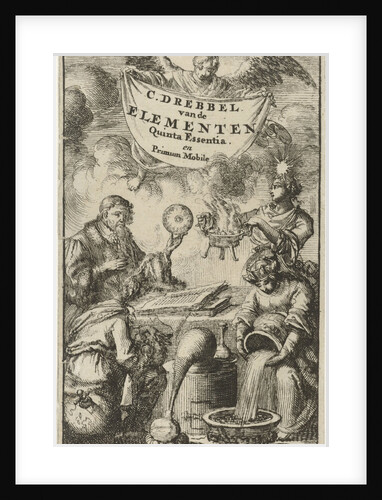 Scholar studies a book in the presence of Earth, Water and Fire by Jacob Claus