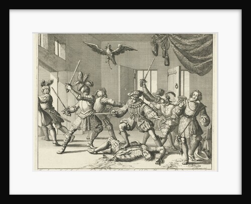 John and Alexander Ruthven slain during a battle with James I of England by Jan Luyken