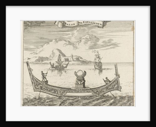 Boat of noblemen in Siam Thailand by Aart Dircksz Oossaan
