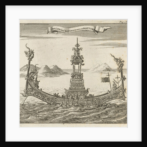 Royal vessel with 120 rowers in Siam Thailand by Aart Dircksz Oossaan