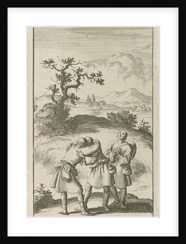 Three pilgrims say goodbye by Johannes Boekholt