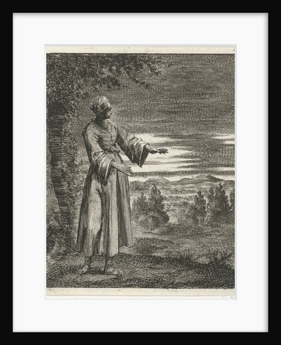 Woman walking in the night by Pieter Arentsz II