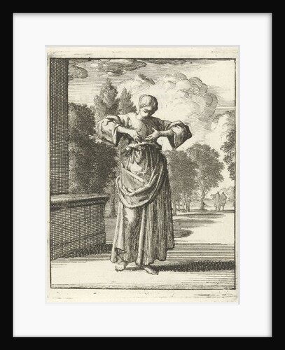 Woman touches her own bosom by Pieter Arentsz II