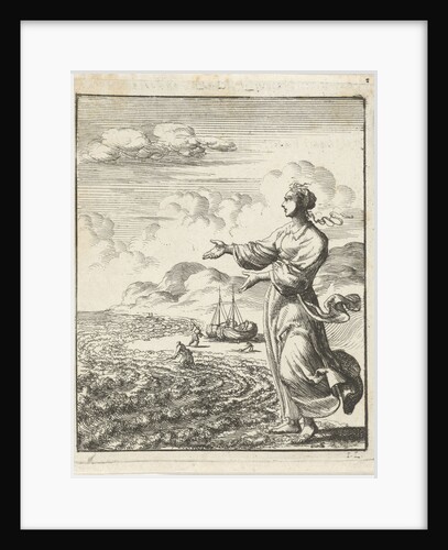 Woman looking at the sea by Pieter Arentsz II