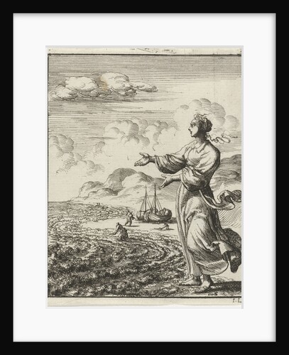 Woman looking at the sea by Pieter Arentsz II