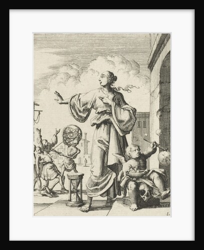 Women making defensive gesture to Death, who cuts the thread of life by Pieter Arentsz II