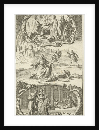 Jocasta kills herself, A living child is sacrificed, Mother of Thursines finds her son drowned by Johannes Boekholt