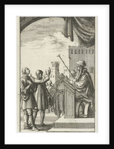 Man makes an oath in court by Jan Bouman