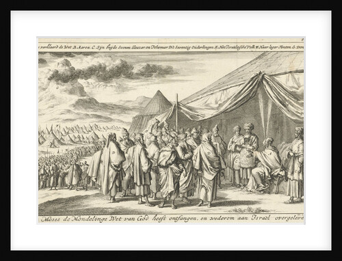 Moses chooses the seventy elders by Timotheus ten Hoorn