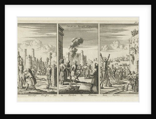 Aggravated assault of slaves by the Turks by Jan Claesz ten Hoorn