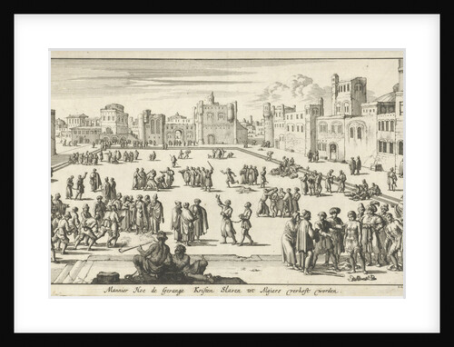Christian prisoners are sold on a square in Algiers as slaves, Algeria by Jan Claesz ten Hoorn