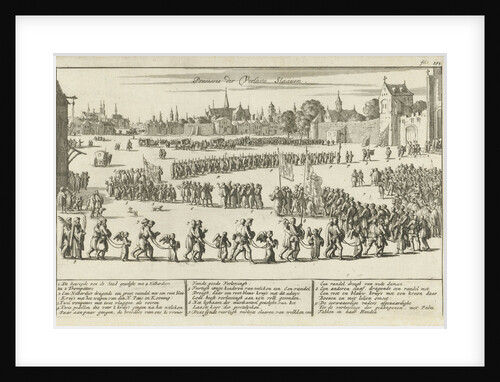 Procession of freed slaves. Procession of slaves and clergy by Jan Claesz ten Hoorn