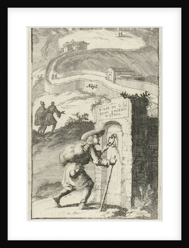 Pilgrim knocks on a door by Johannes Boekholt
