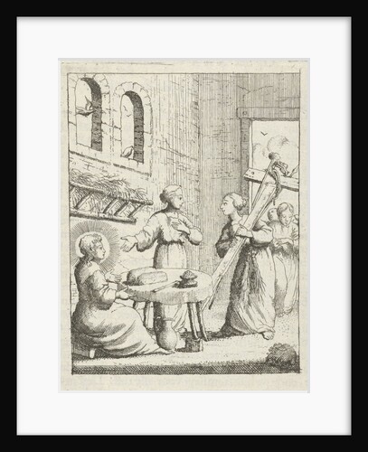 Christ and the personified soul is shown inside the cross by Pieter Arentsz II