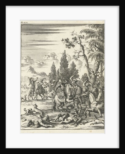 Battle between Richard the Lionheart and Saladin by Timotheus ten Hoorn