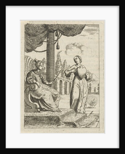 Personification of the soul shows the World enthroned her heart by Pieter Arentsz II