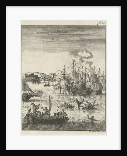 Sea battle off the coast of Salee, Morocco by Jan Luyken