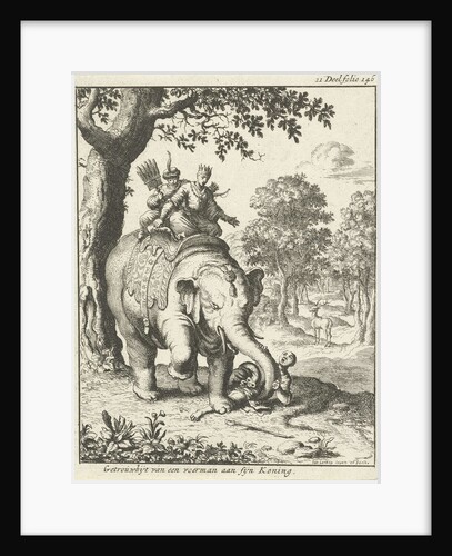 Elephant tramples his keeper by Jan Luyken